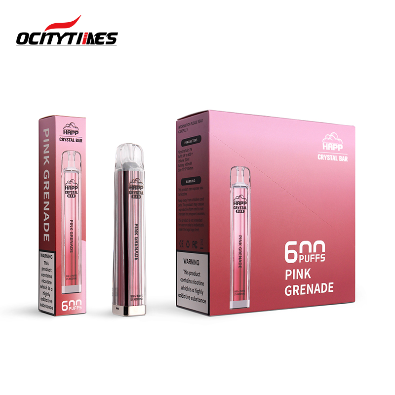 Custom Happ Crystal Bar 600 puffs mini vape e cigarette Buy