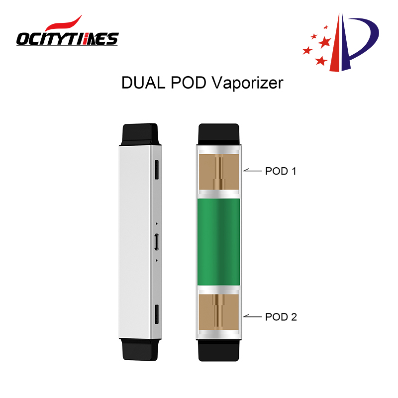 Twin Pod disposable cbd vape pen ceramic pod device by OEM manufacturer Ocitytimes