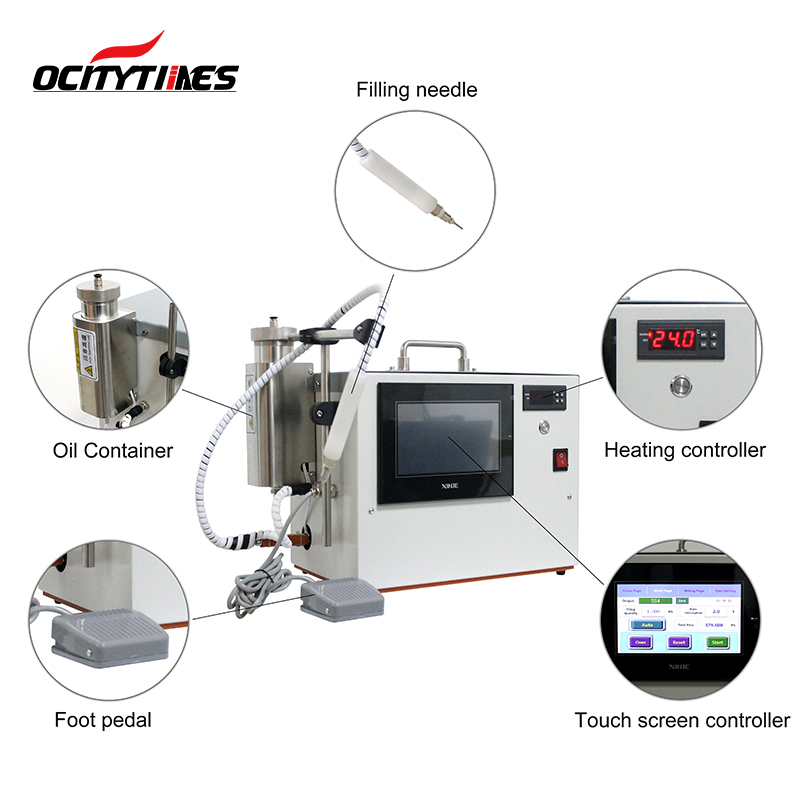Semi-Automatic Cartridge Vaporizer Tincture Syringe Cbd Oil Filling Machine